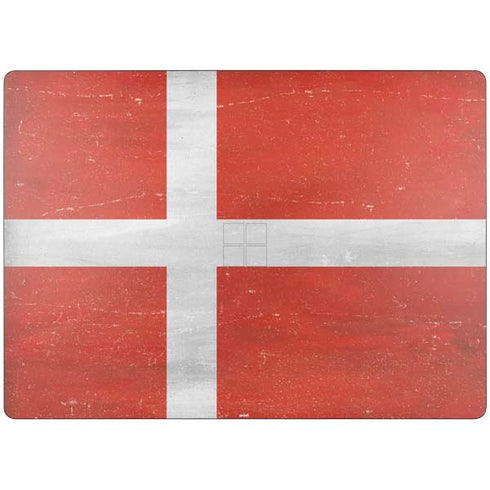 Denmark Flag Distressed Surface Laptop 7 13.8in Skin